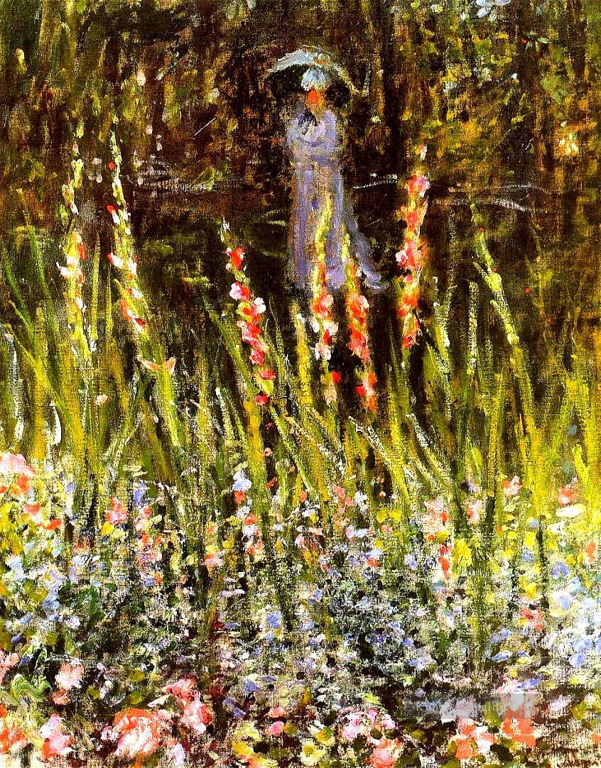Der Garten Gladioli Claude Monet Blumen impressionistische Ölgemälde